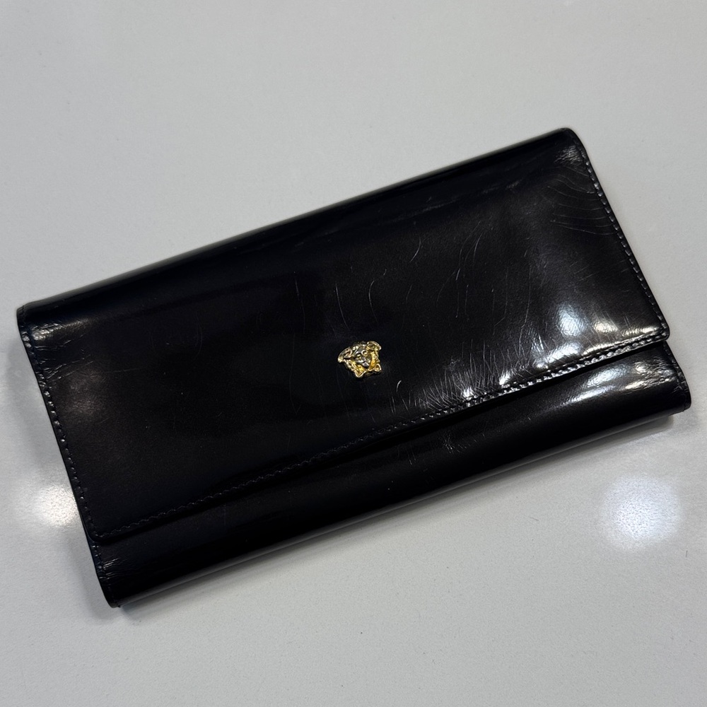 GIANNI VERSACE Medusa logo Patent Leather